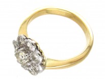 18ct Gold & Platinum Diamond Cluster Ring