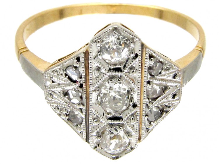 Art Deco Diamond Diamond Shaped Ring