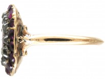 Georgian Almandine Garnet & Diamond Ring