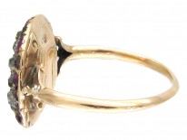 Georgian Almandine Garnet & Diamond Ring