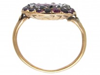 Georgian Almandine Garnet & Diamond Ring