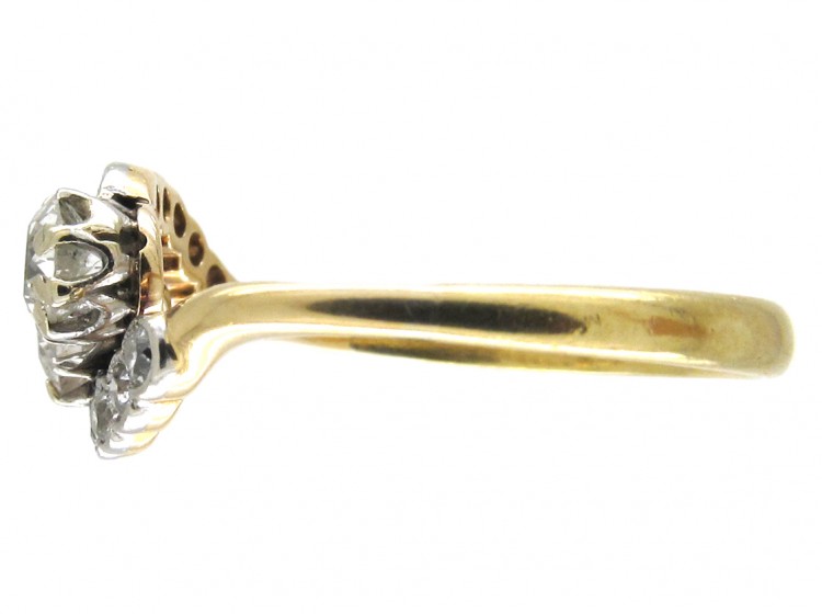 Edwardian Two Diamond Twist Ring