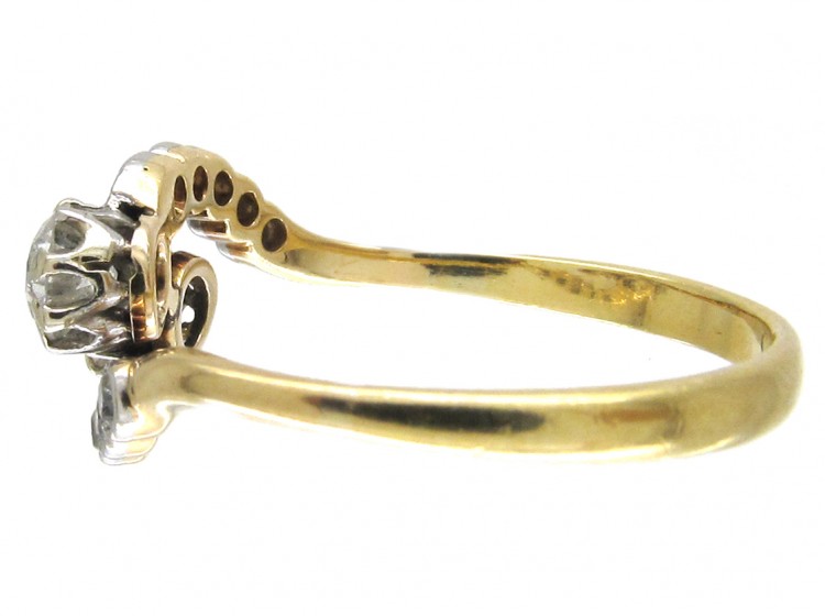 Edwardian Two Diamond Twist Ring