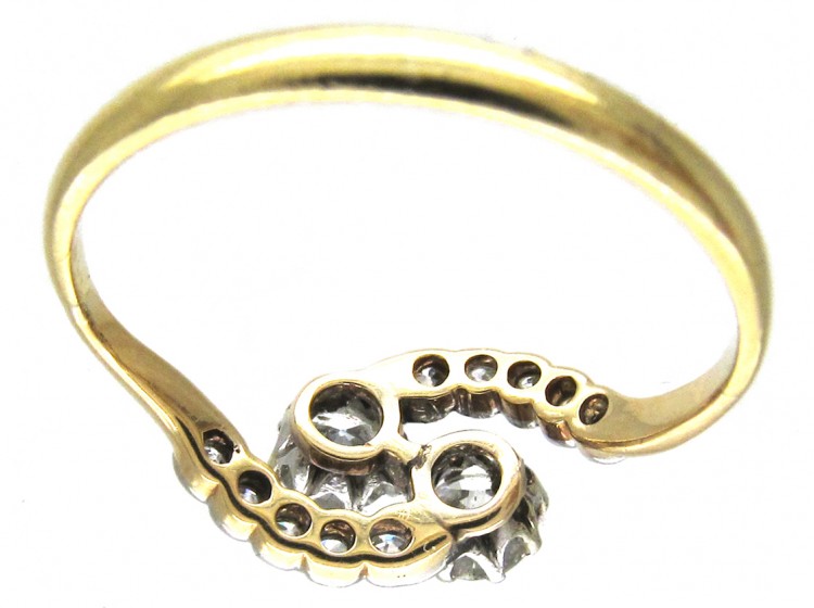 Edwardian Two Diamond Twist Ring