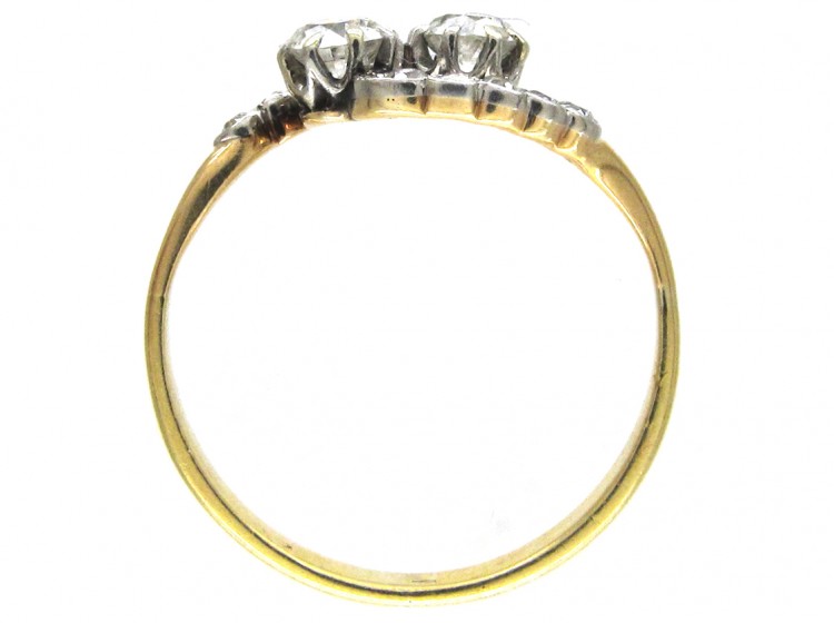Edwardian Two Diamond Twist Ring