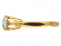 Three Stone Opal & Diamond Edwardian Ring