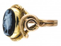 Early Victorian Sardonyx Dancing Nymph & Snakes Ring