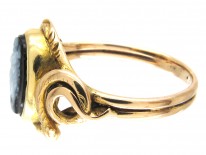 Early Victorian Sardonyx Dancing Nymph & Snakes Ring
