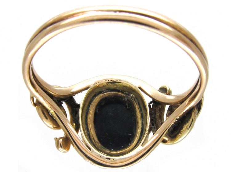 Early Victorian Sardonyx Dancing Nymph & Snakes Ring