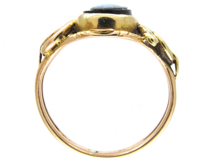 Early Victorian Sardonyx Dancing Nymph & Snakes Ring