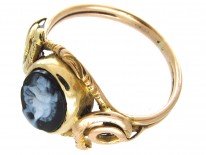Early Victorian Sardonyx Dancing Nymph & Snakes Ring