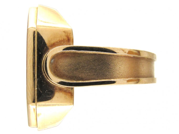 Gold & Carnelian Love Birds Ring