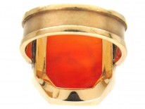 Gold & Carnelian Love Birds Ring