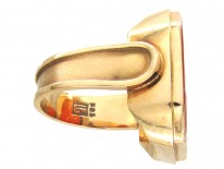 Gold & Carnelian Love Birds Ring