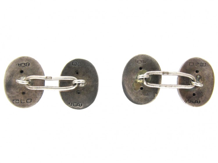 Victorian Silver Curve Design Cufflinks