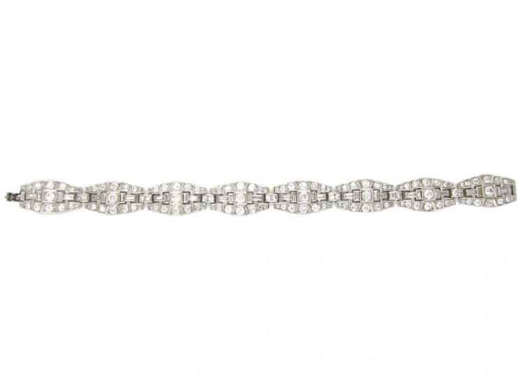 Art Deco Diamond & Platinum Bracelet by Mcteigue & Co