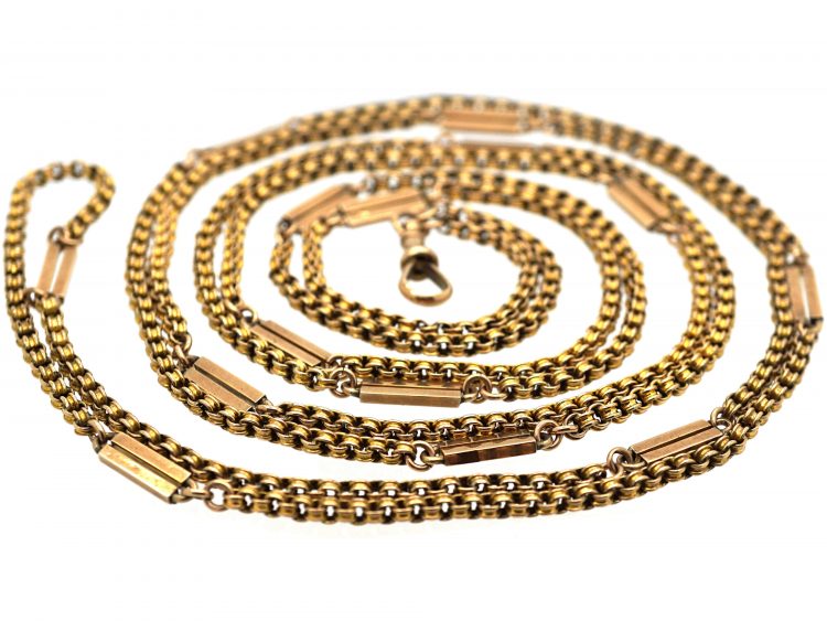 9ct Gold Victorian Guard Chain