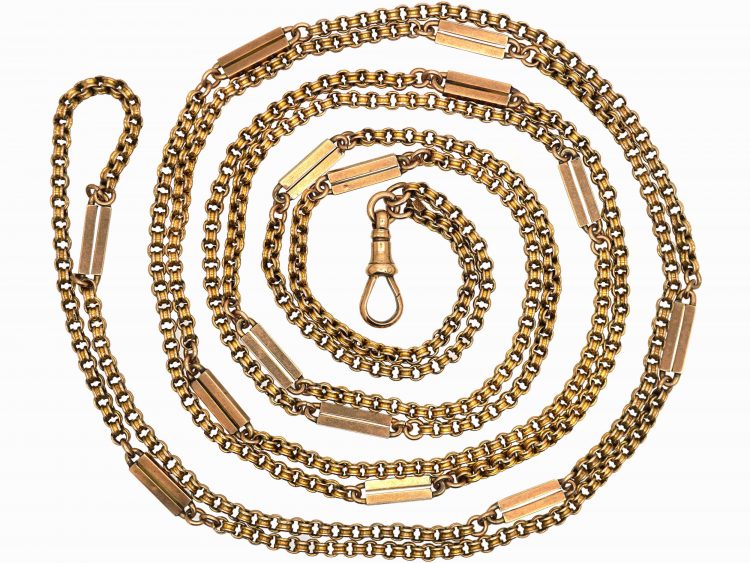 9ct Gold Victorian Guard Chain