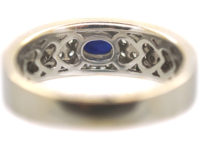 Diamond Studded & Sapphire Band Ring