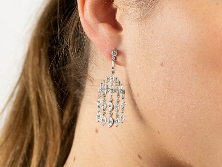 Diamond Chandelier Drop Earrings