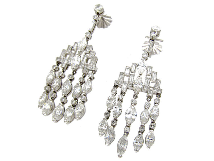Diamond Chandelier Drop Earrings