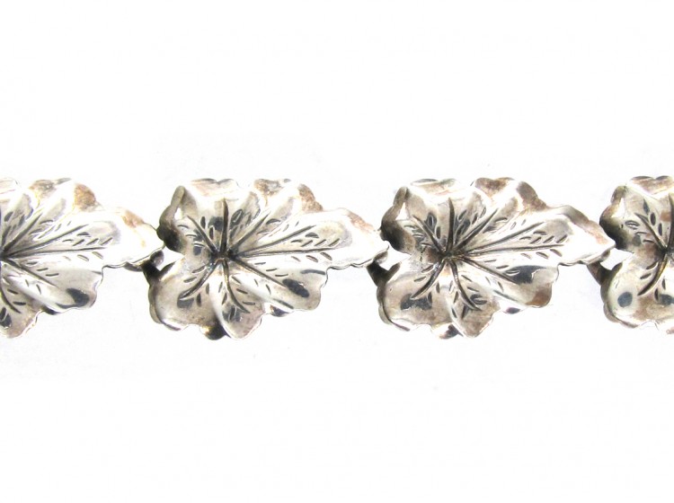 Danish Silver Leaf Necklace By From