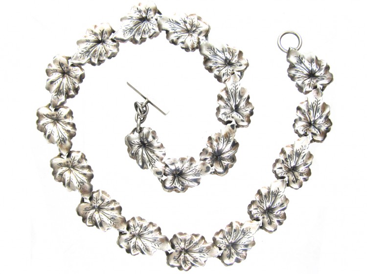 Danish Silver Leaf Necklace By From