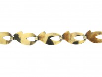 Norwegian Vintage Silver, White & Mauve Enamel Bracelet