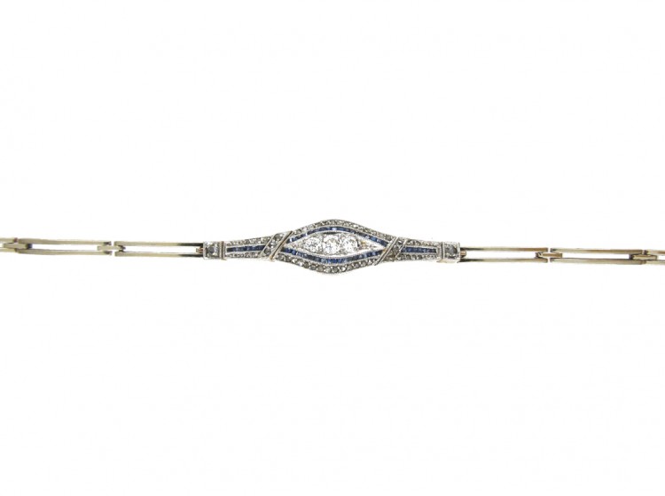 Diamond & Sapphire Art Deco Bracelet