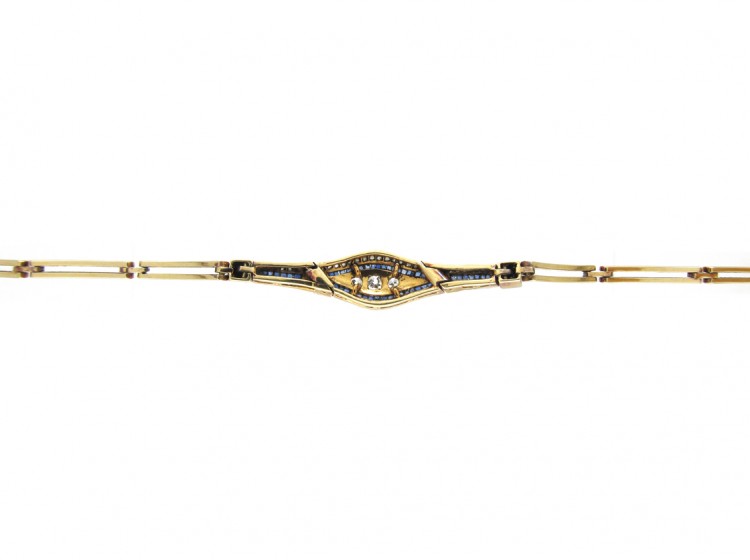 Diamond & Sapphire Art Deco Bracelet