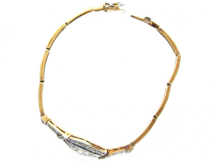 Diamond & Sapphire Art Deco Bracelet
