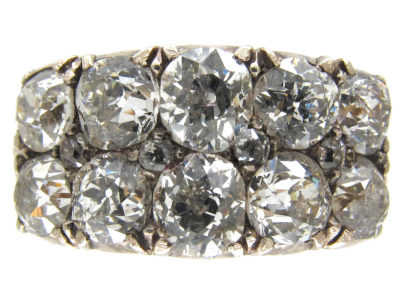 Victorian Double Row Diamond Ring