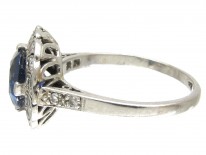 Art Deco Sapphire & Diamond Catherine Wheel Design Ring