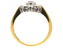Ruby & Diamond Cluster Ring