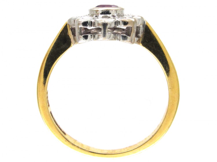 Ruby & Diamond Cluster Ring