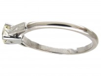 18ct White Gold & Platinum Diamond Solitaire Ring