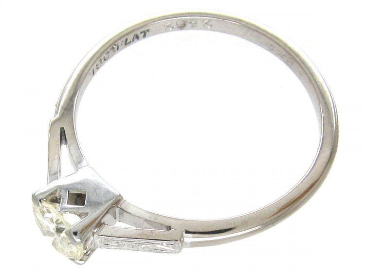 18ct White Gold & Platinum Diamond Solitaire Ring