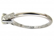 18ct White Gold & Platinum Diamond Solitaire Ring