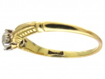 Edwardian 18ct Gold & Diamond Solitaire Ring