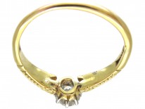 Edwardian 18ct Gold & Diamond Solitaire Ring