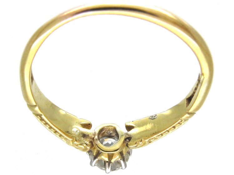 Edwardian 18ct Gold & Diamond Solitaire Ring