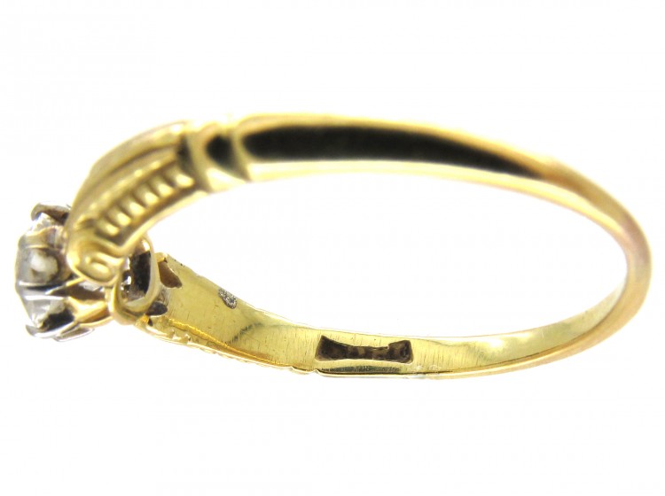 Edwardian 18ct Gold & Diamond Solitaire Ring