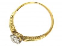Edwardian 18ct Gold & Diamond Solitaire Ring