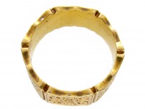 18ct Gold Victorian Wide Decorated Band Ring