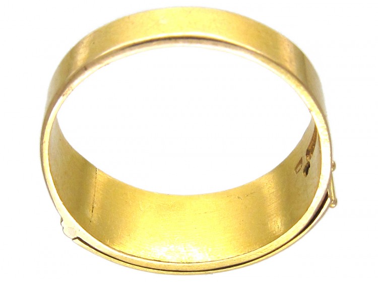 Victorian 18ct Three Colour Gold & Diamond Opening Ring with For Ever Inside