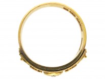 Victorian 18ct Three Colour Gold & Diamond Opening Ring with For Ever Inside