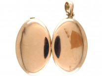 Large Victorian 9ct Gold Oval Locket