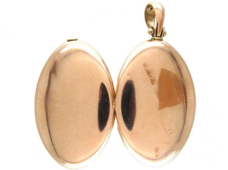 Large Victorian 9ct Gold Oval Locket