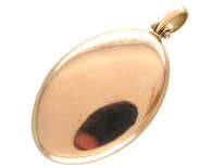 Large Victorian 9ct Gold Oval Locket