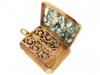 18ct Regency Gold & Moss Agate Vinaigrette